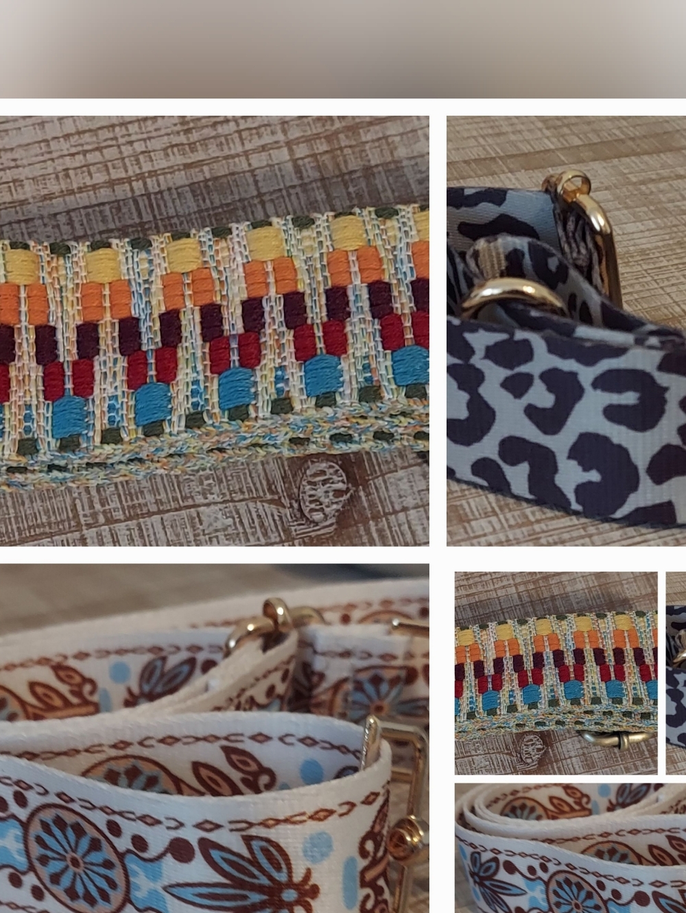 Woven Multicolor Straps with Geometric Patterns